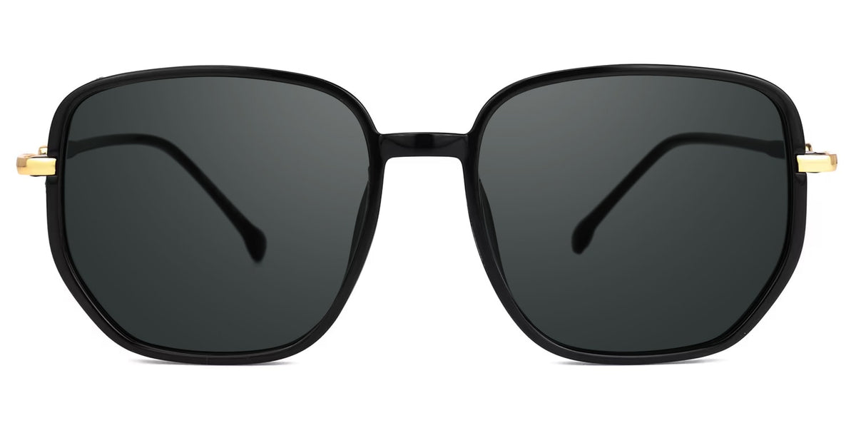 Joana Geometric Black Sunglasses