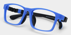 Kids Rectangle Blue Amaker Frame Glasses | Zeelool