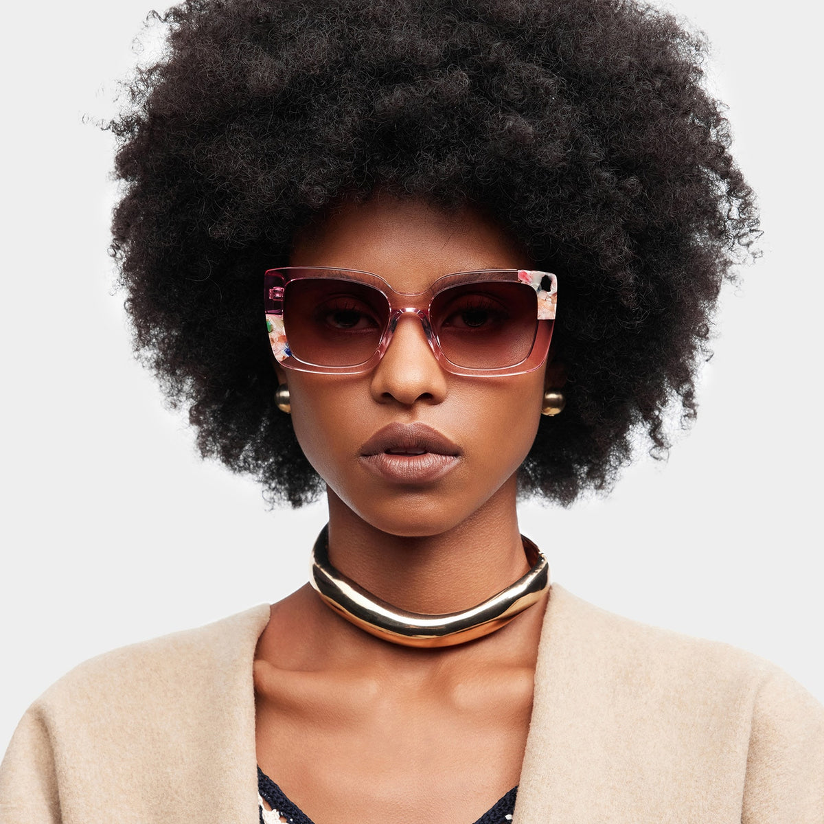 Palma Square Sunglasses in Acetate Material
