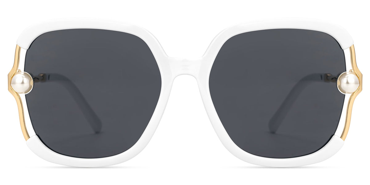 Square White Sunglasses Frames