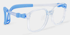 Casey Rectangle Crystal Blue Frame Eyeglasses for Pre-tweens
