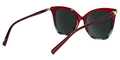 Lamar Butterfly Red Sunglasses and Two-Tone Frames