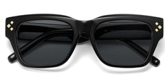 Marlowe Black Rectangle Polarized Sunglasses Online | Zeelool