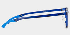 Gray Rectangle Blue Frame Eyeglasses for Pre-tweens