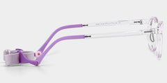 Olive Oval Crystal Purple Frame Eyeglasses for Pre-tweens